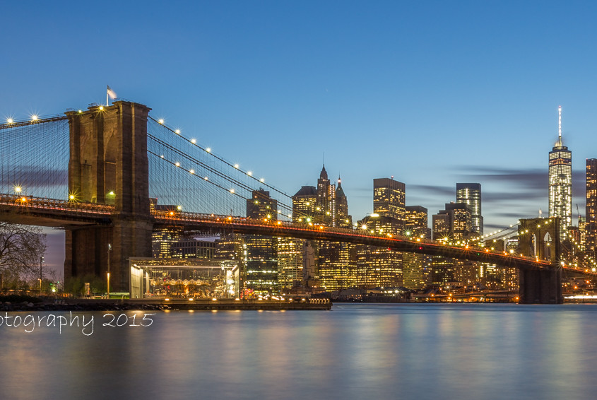 Foto's New York - Brooklyn Bridge by night | Foto Tux Photography
