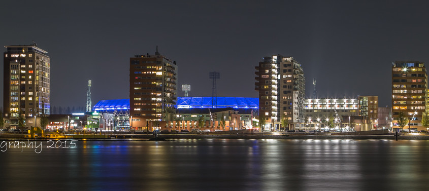 Feyenoord Rotterdam stadion de Kuip by Night